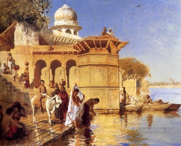 Árabe Painting - A lo largo de los Ghats Mathura Arabian Edwin Lord Weeks